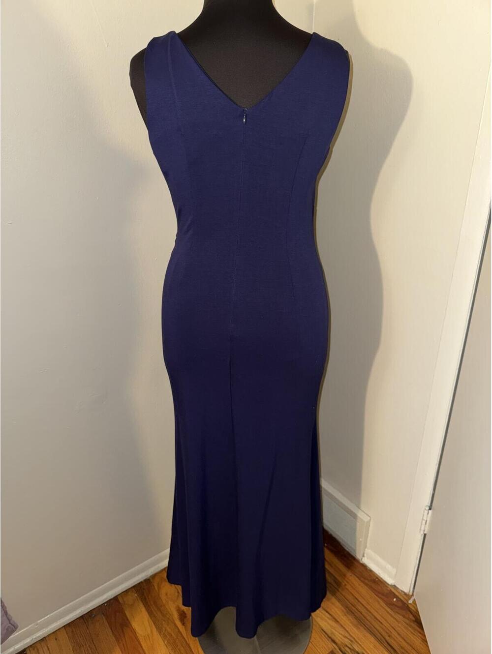 LSISI Navy Blue Ruffle Hem Formal Maxi Dress XL NWT - Picture 7 of 8